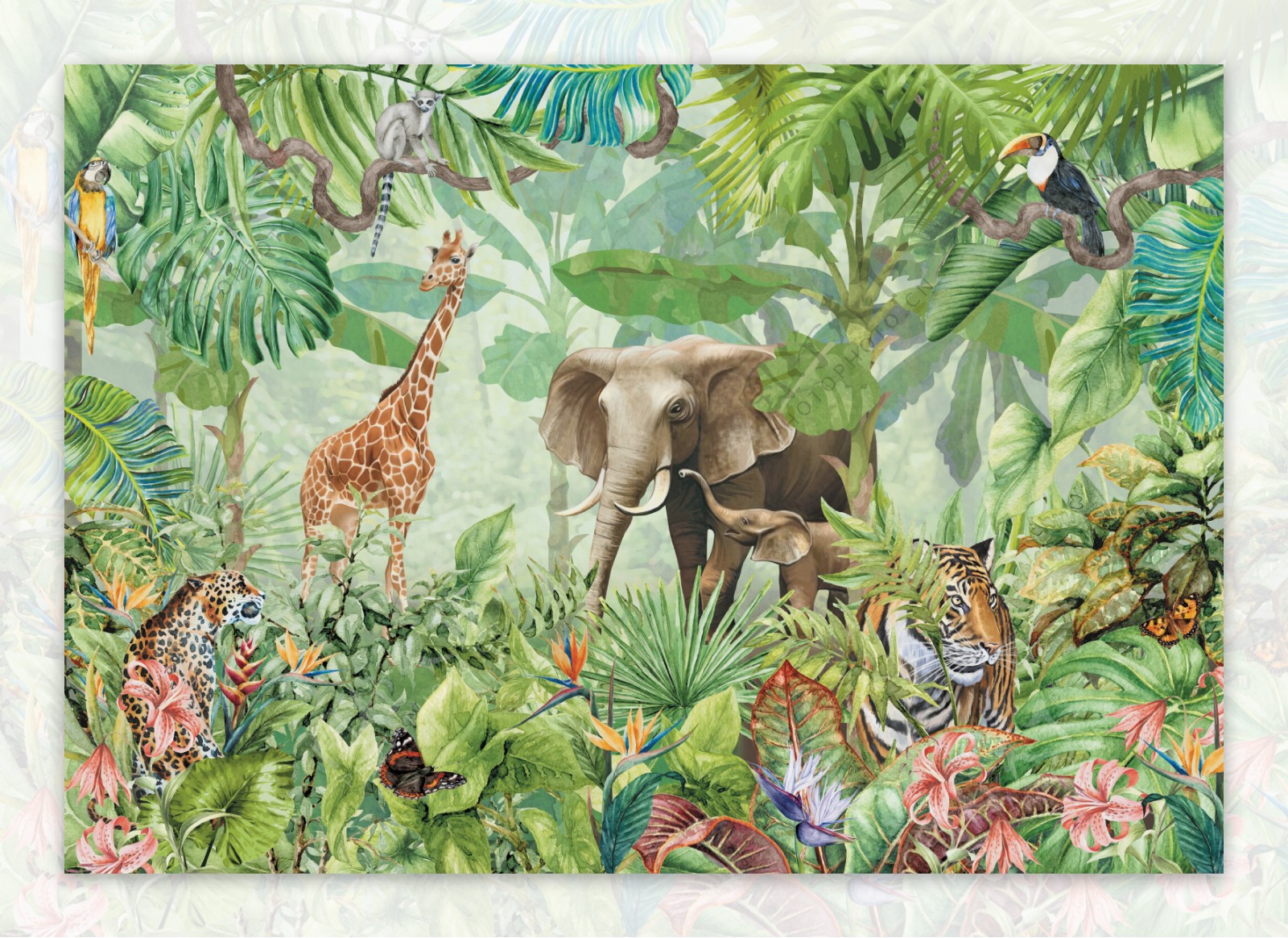 森林动物世界装饰画