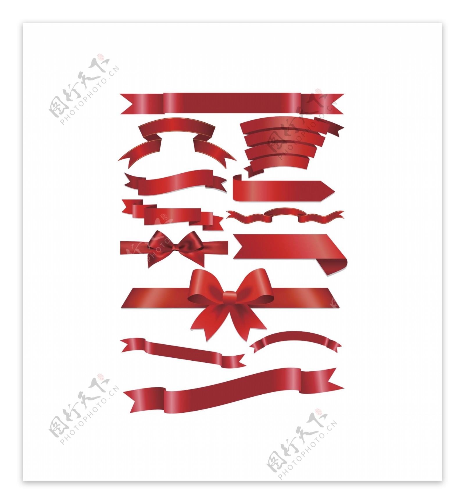 红色飘带彩带礼品丝带礼品包装盒