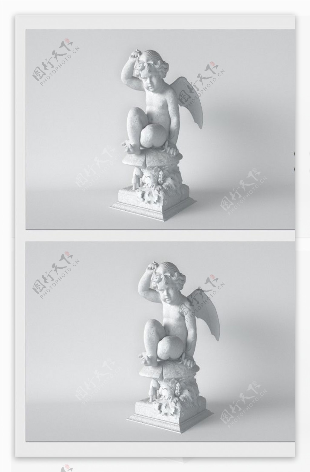 天使雕塑模型