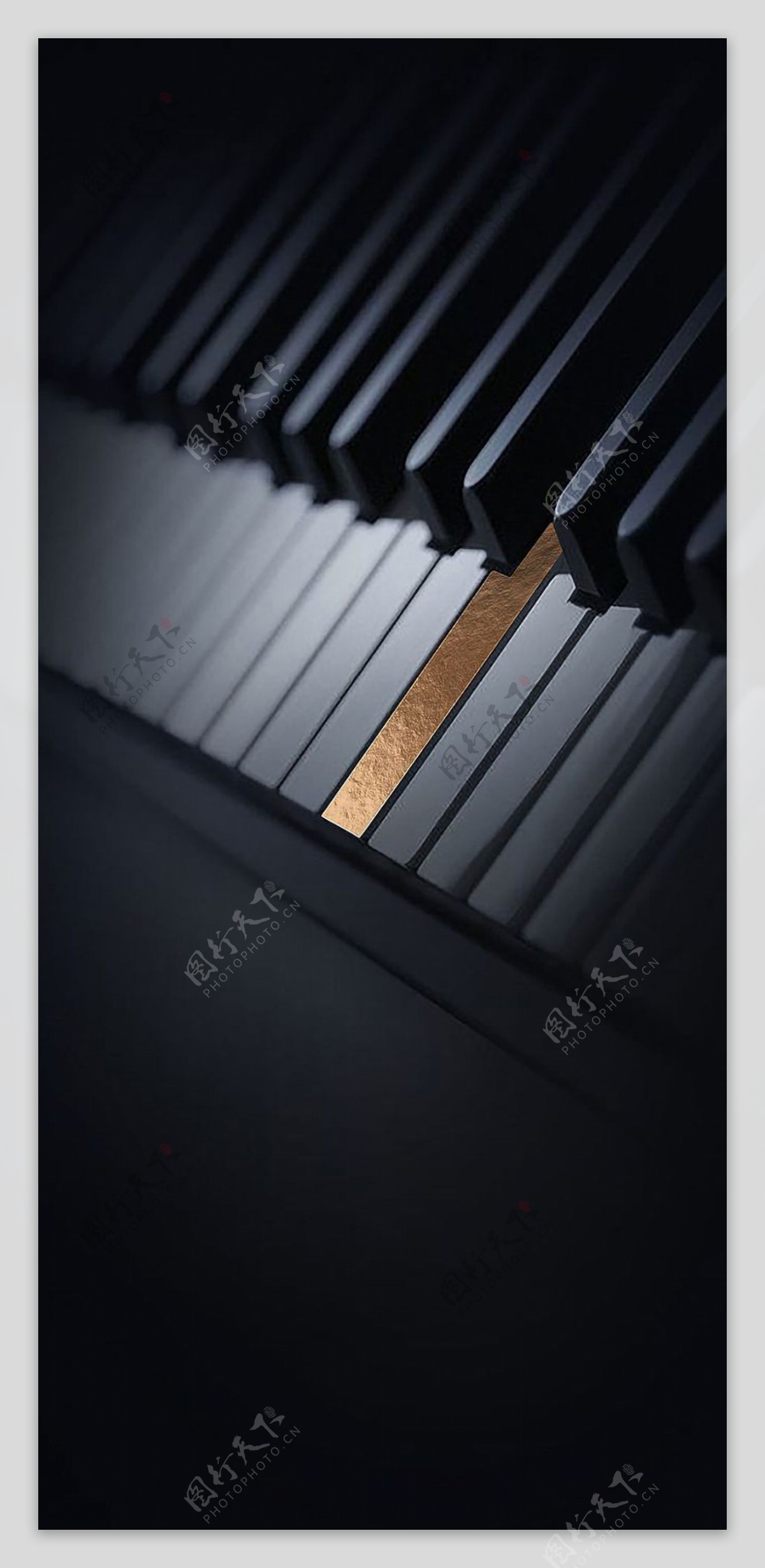 钢琴大气质感黑色背景