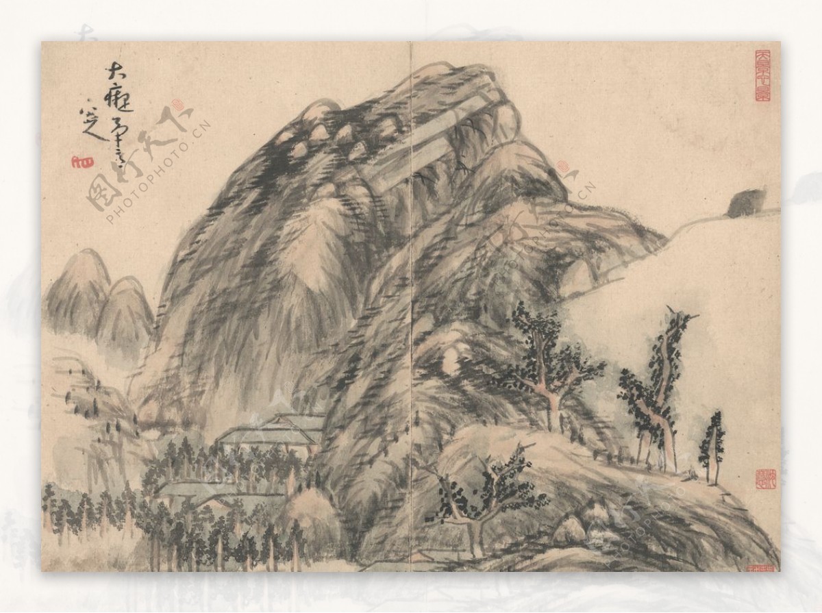 中国风传统水墨画