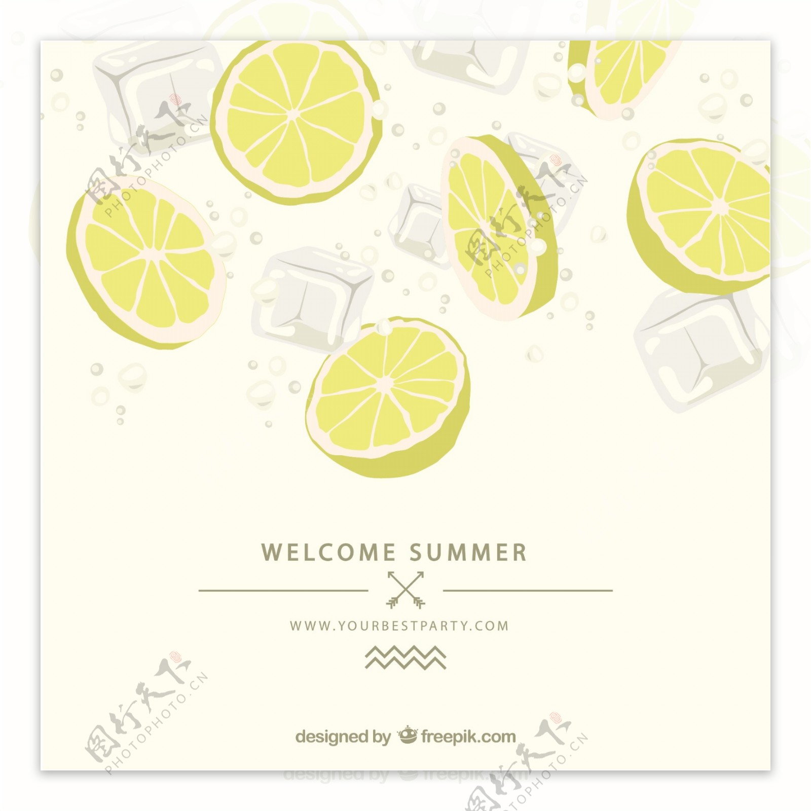 夏季海报柠檬片