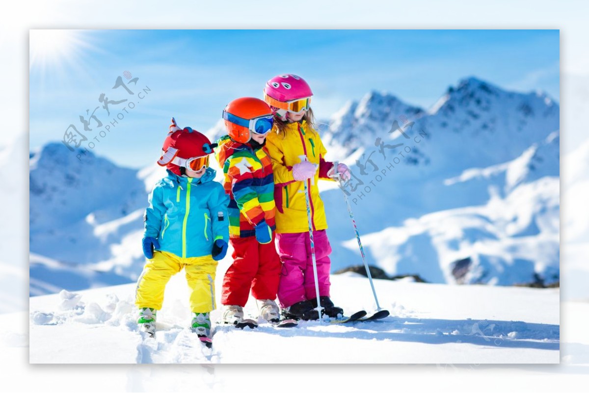 儿童滑雪图片