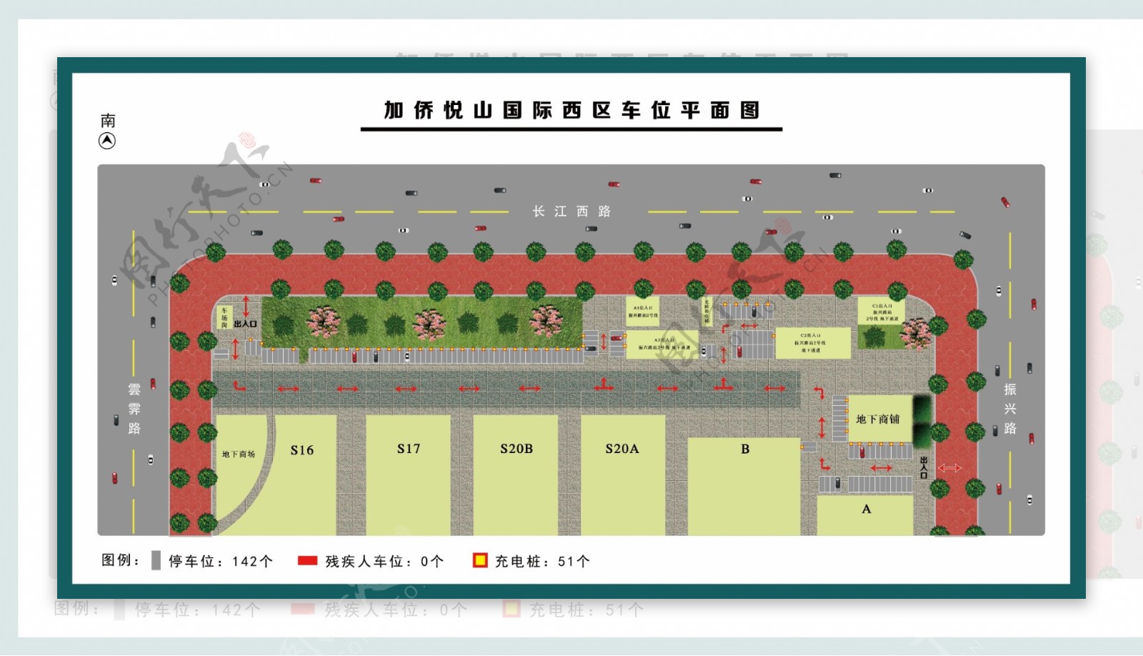 小区车位平面图图片