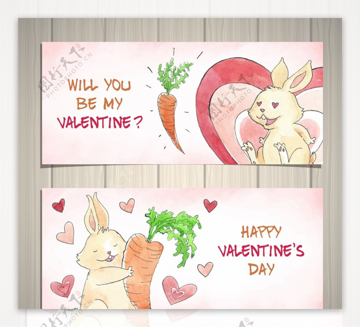 情人节兔子图片