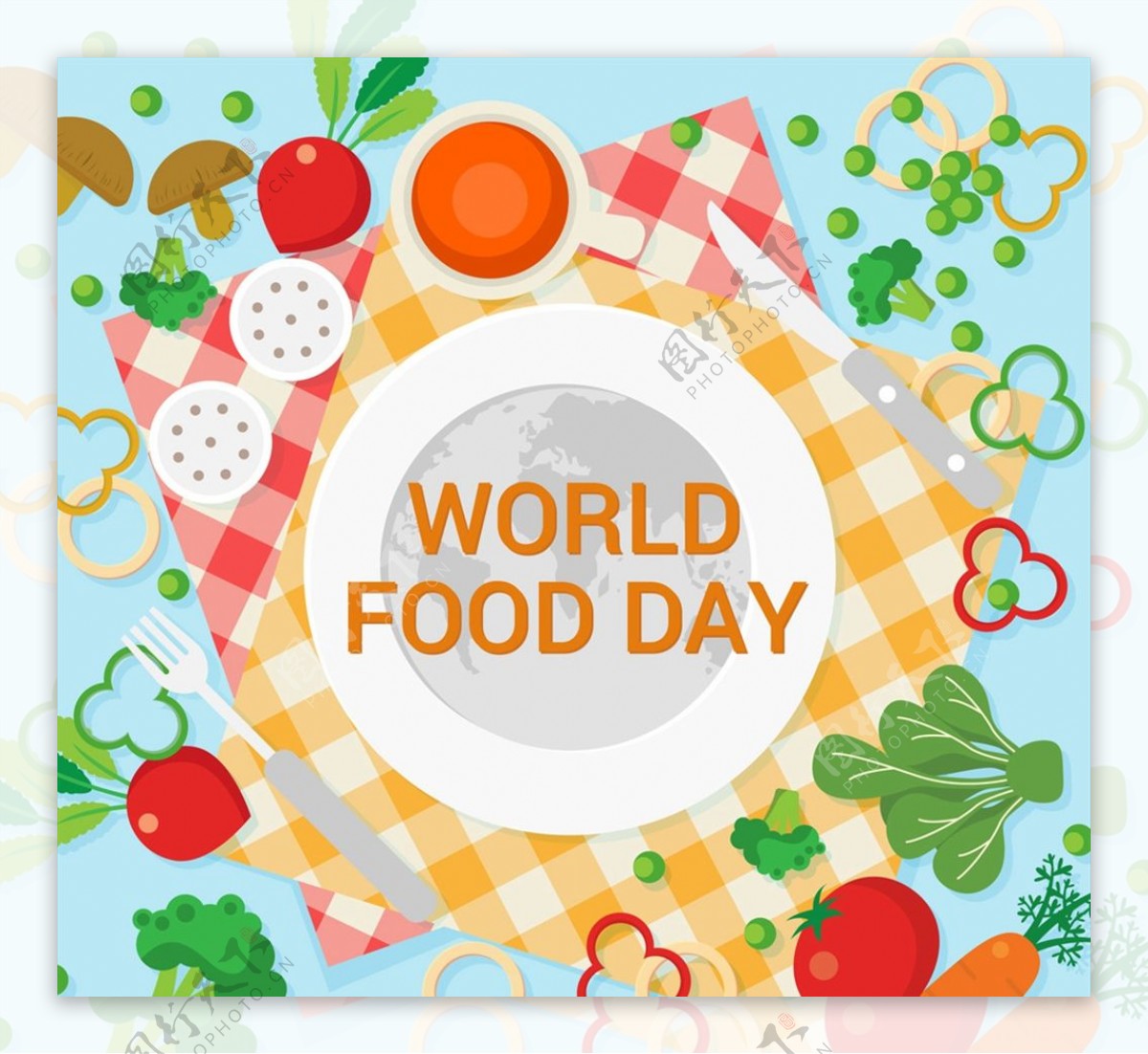 世界粮食日餐盘图片