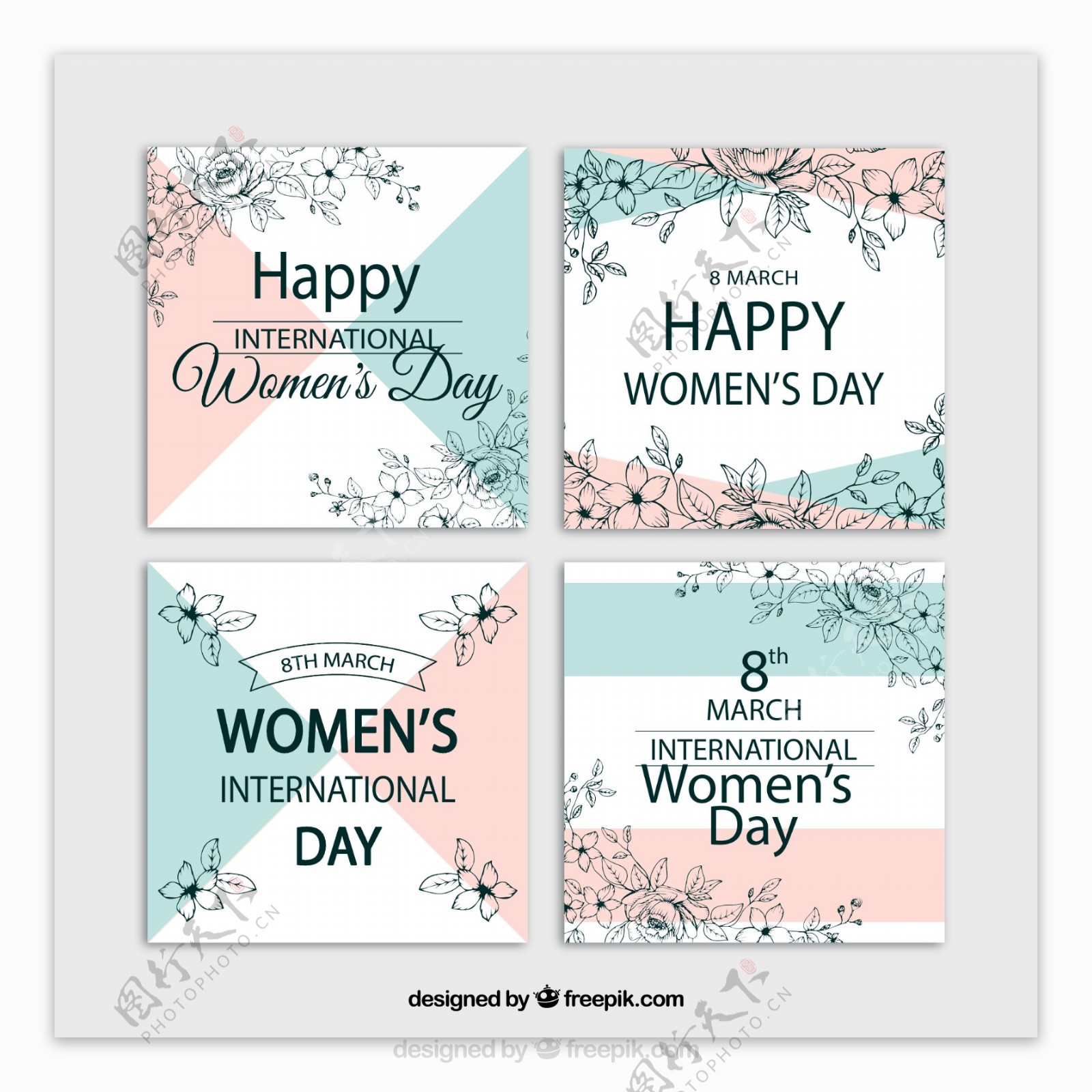 花卉妇女节卡片图片