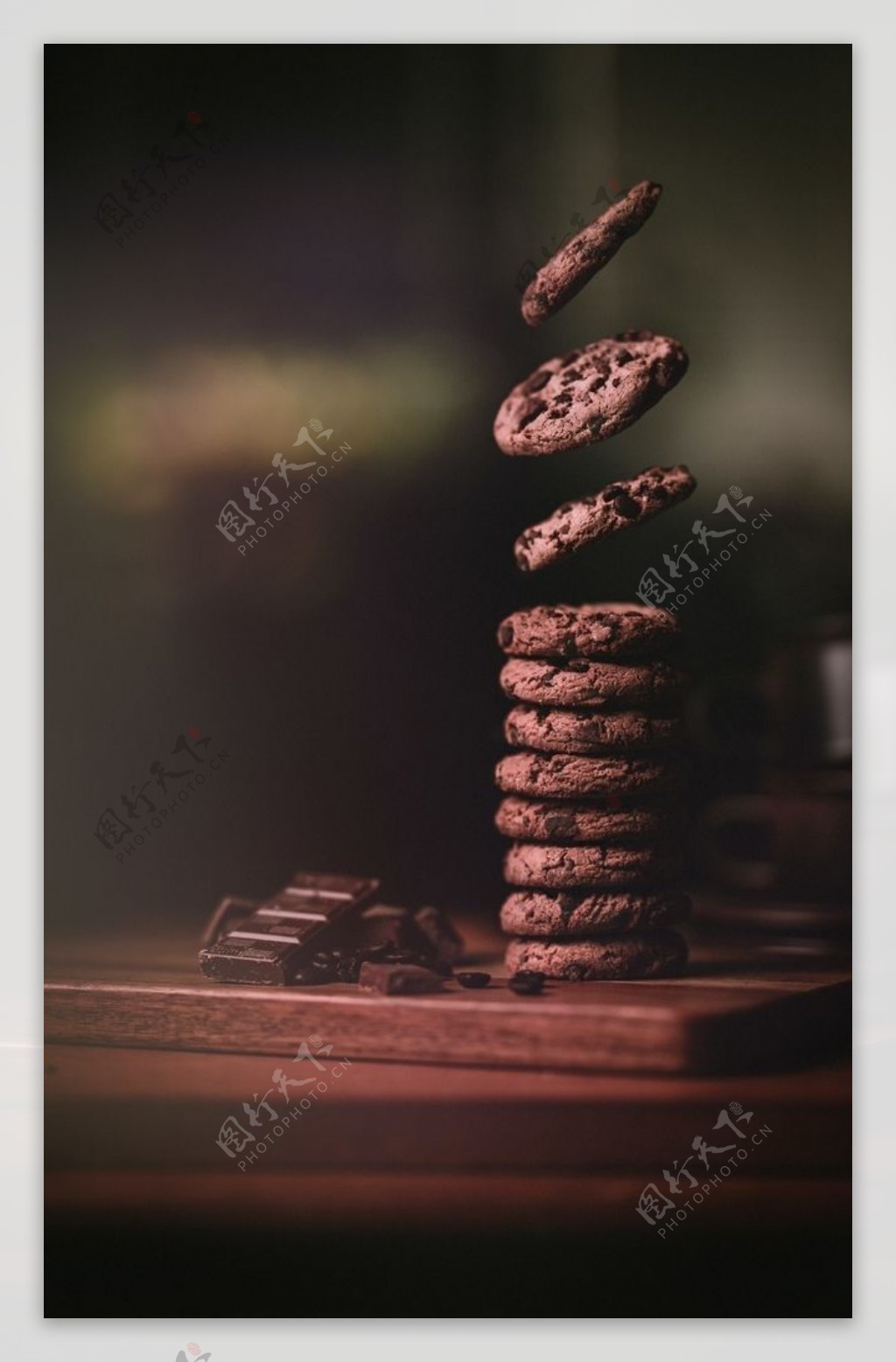 巧克力曲奇饼干图片