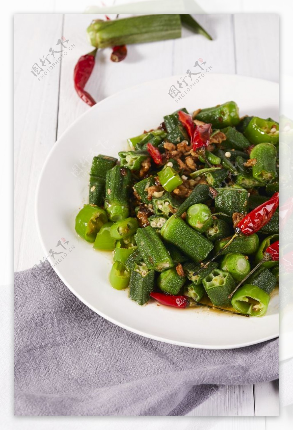 清炒辣椒食物美食背景海报素材图片