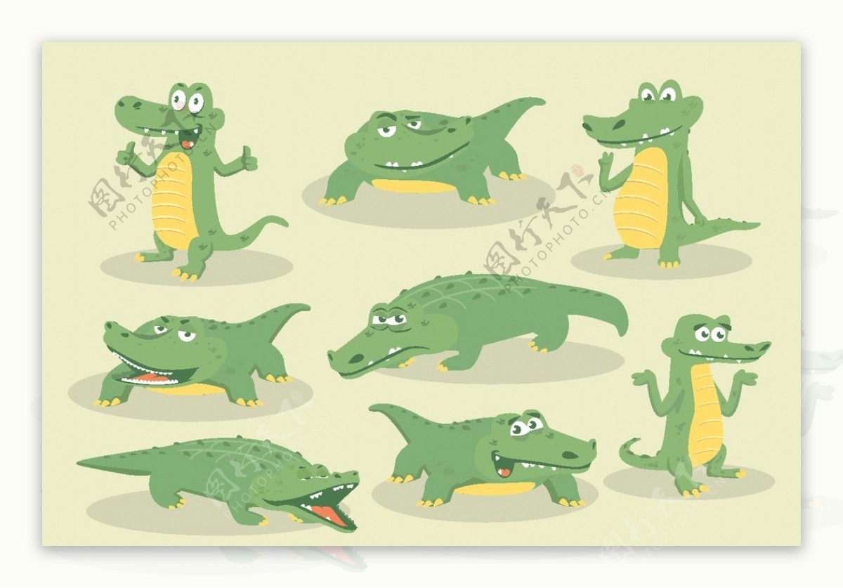 卡通动物鳄鱼图片素材免费下载 - 觅知网