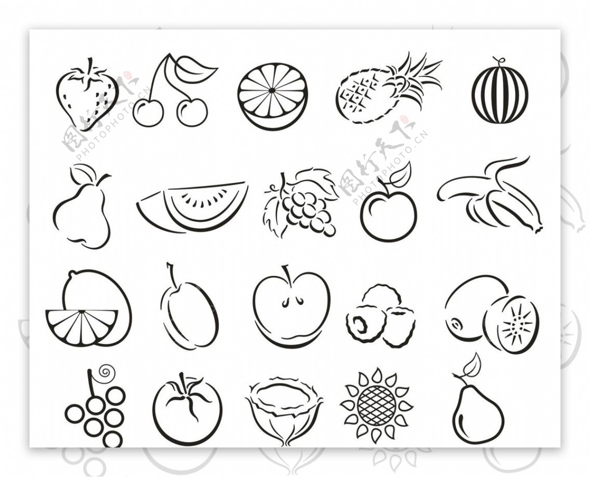 简笔画上色卡通水果素材设计元素素材免费下载(图片编号:5103615)-六图网