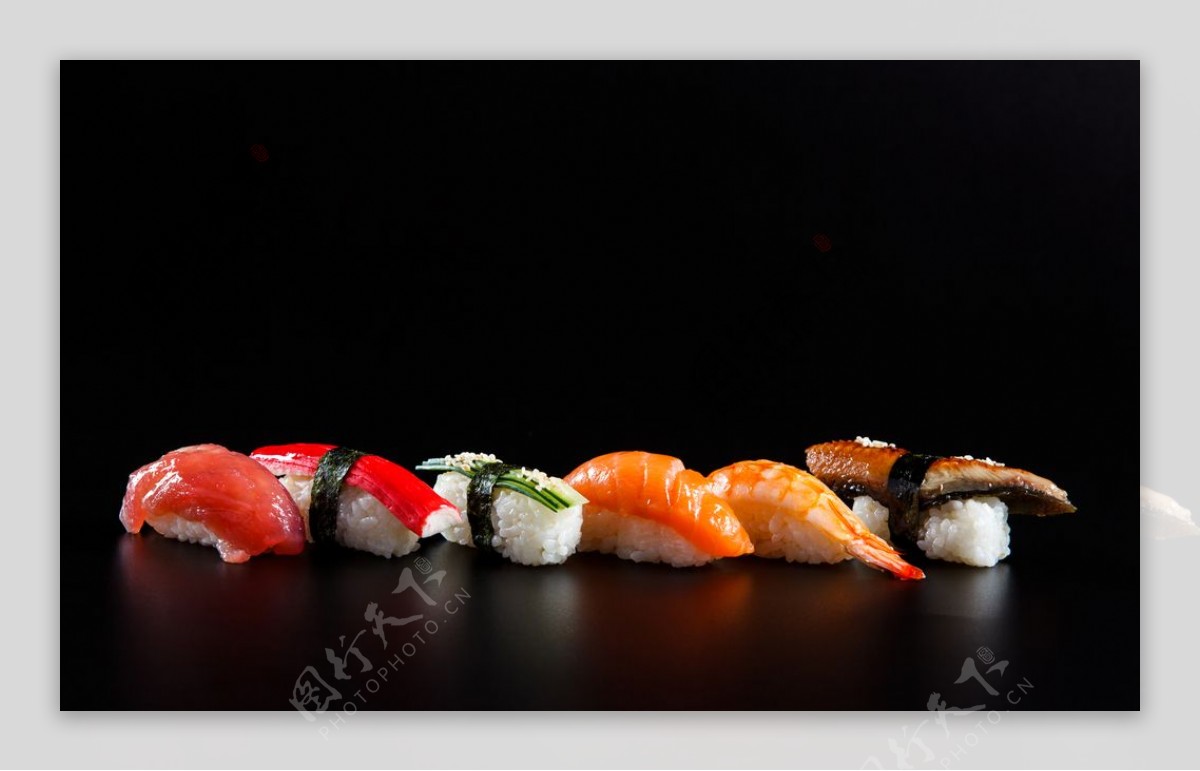 日本寿司美食食材背景海报素材图片