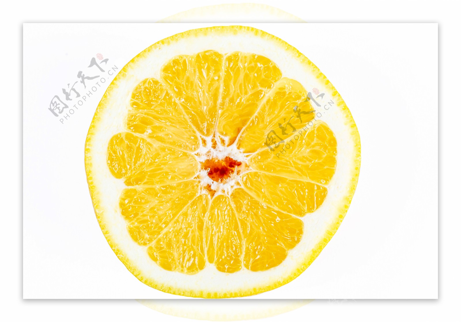 黄色柠檬切片图片
