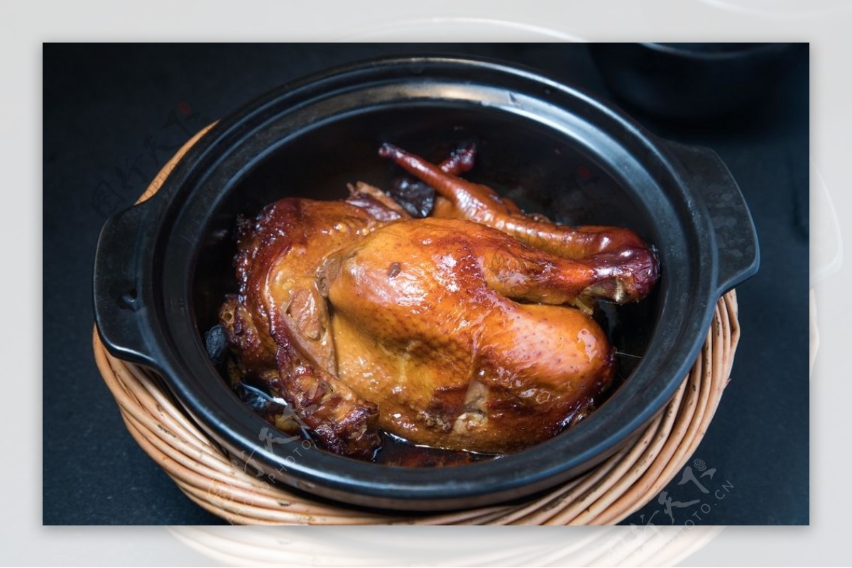 焖鸡美食食材背景海报素材图片