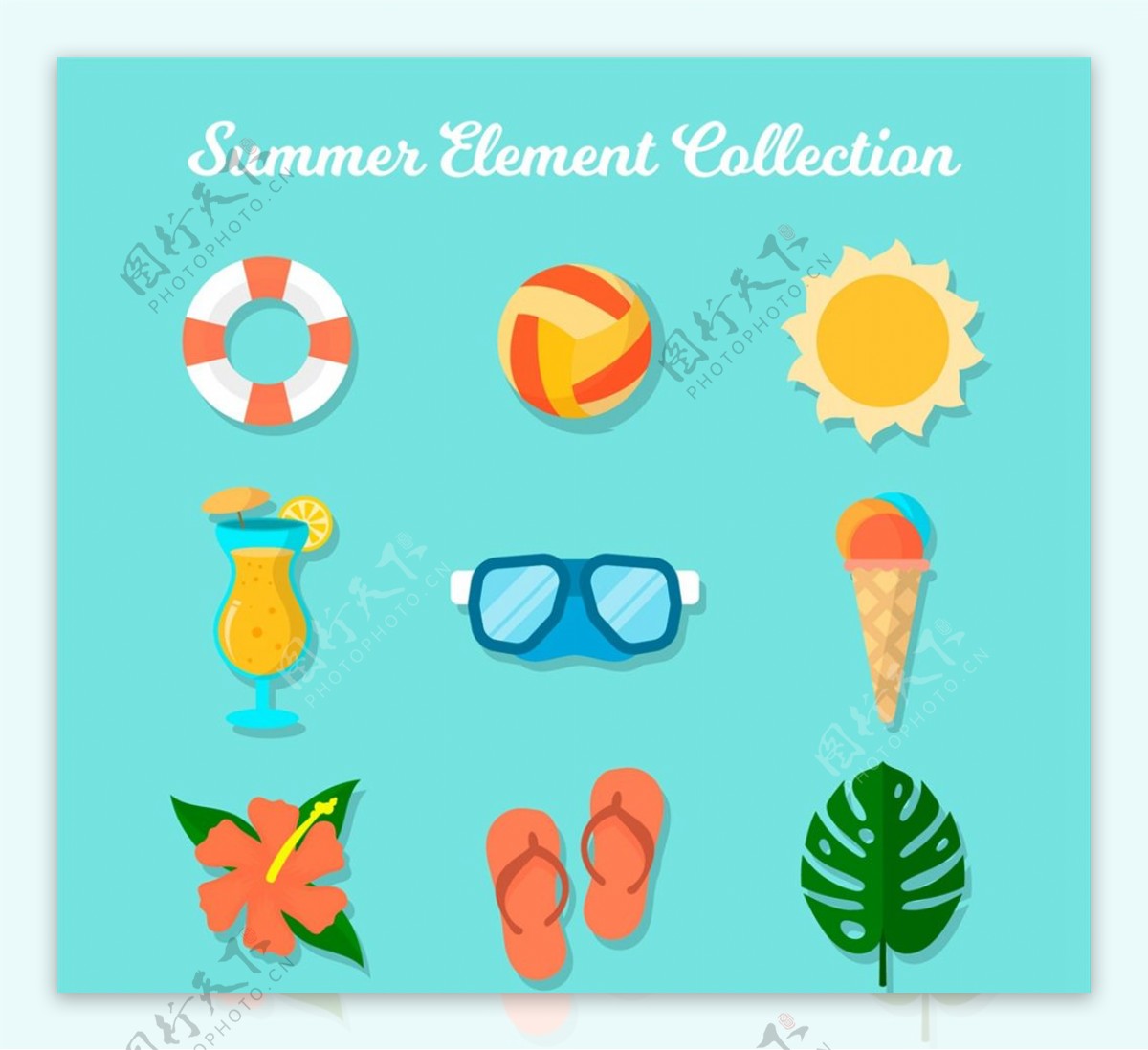 夏季元素图标图片