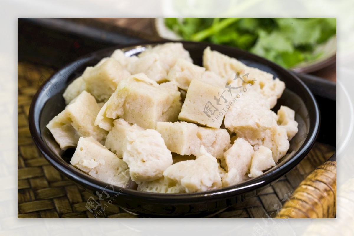 面筋豆腐美食食材海报素材图片