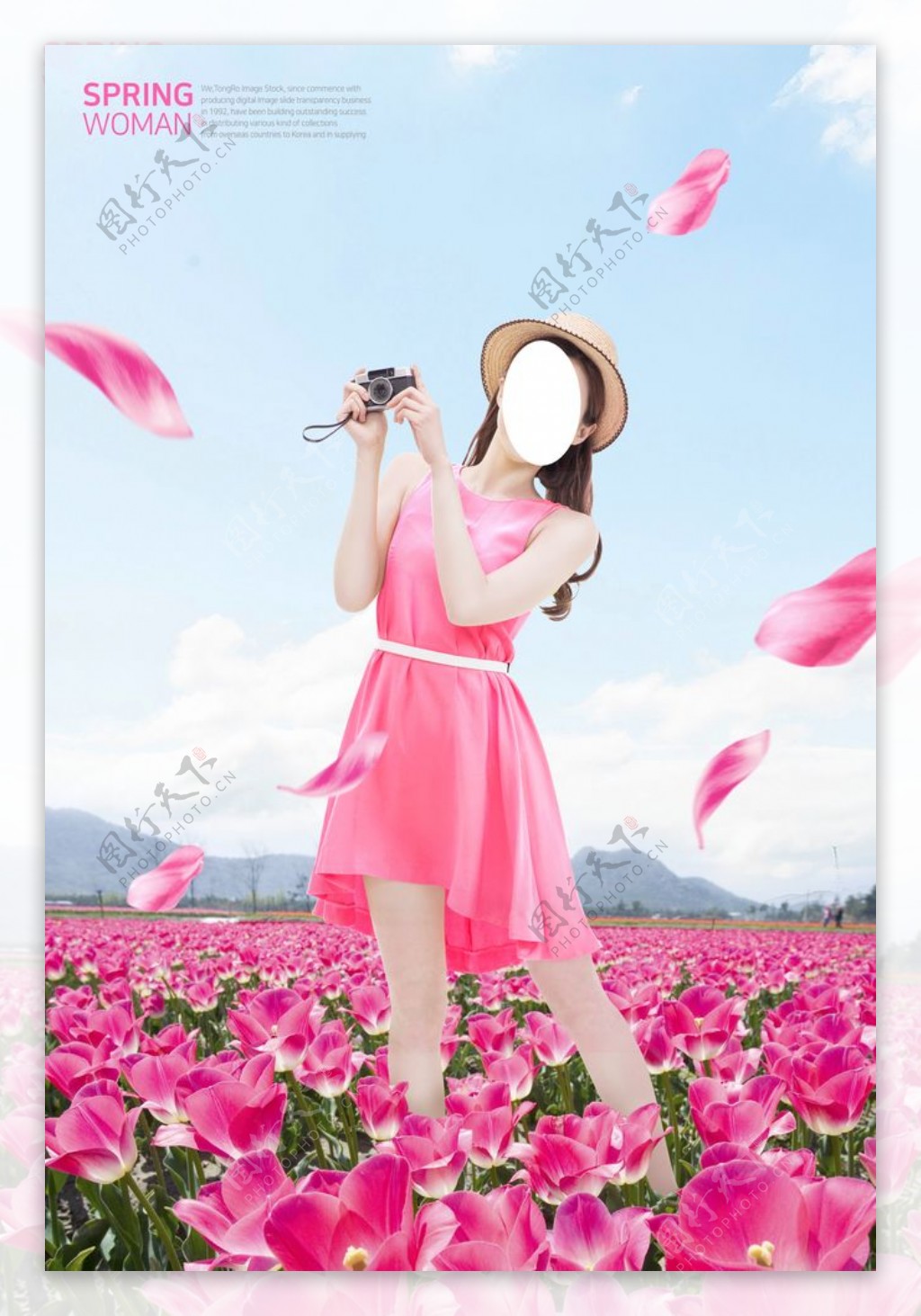韩版模特海报设计图片