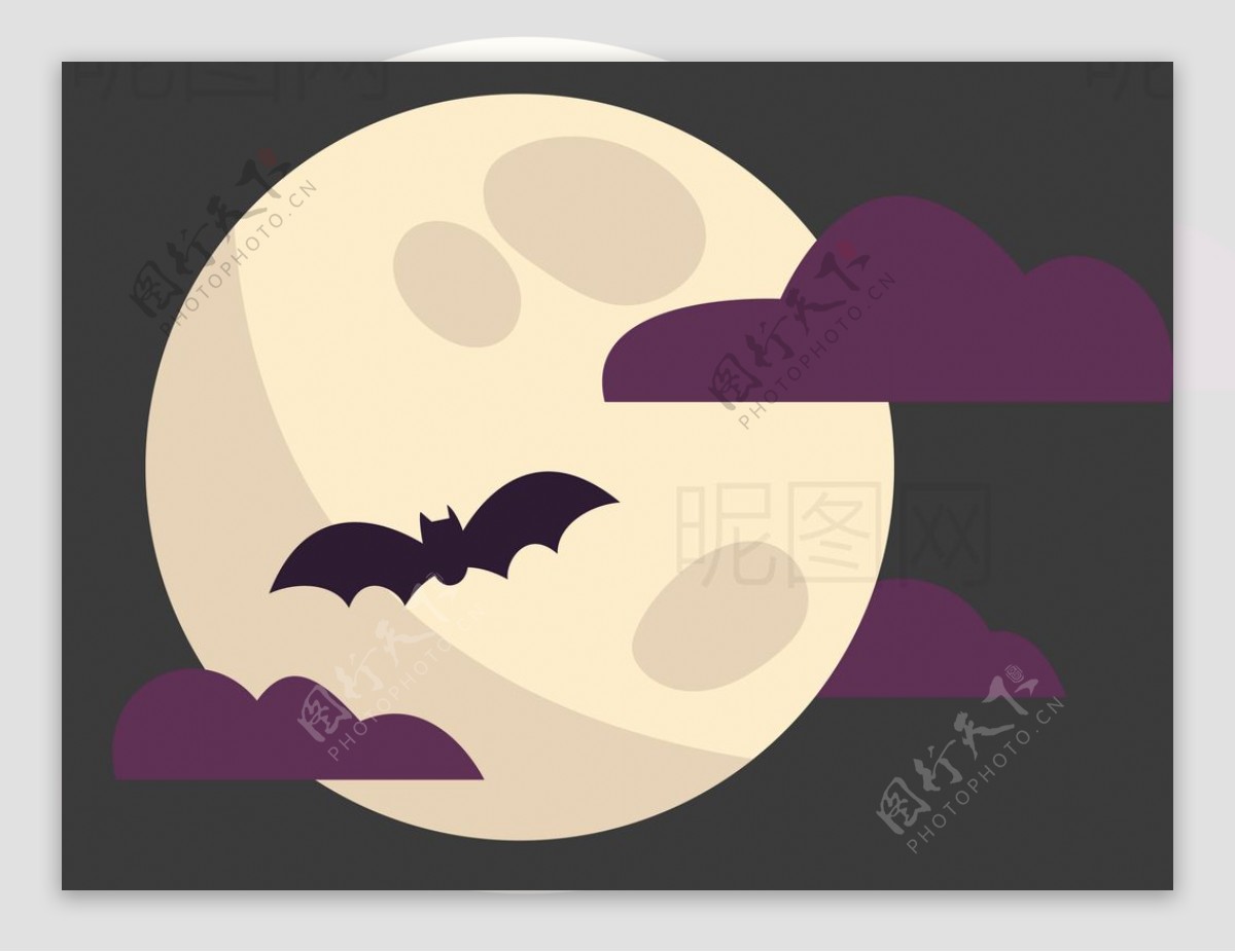 月夜蝙蝠图片
