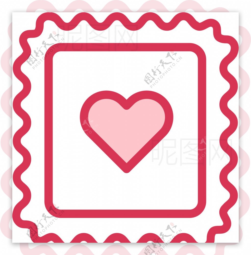爱心邮票图片