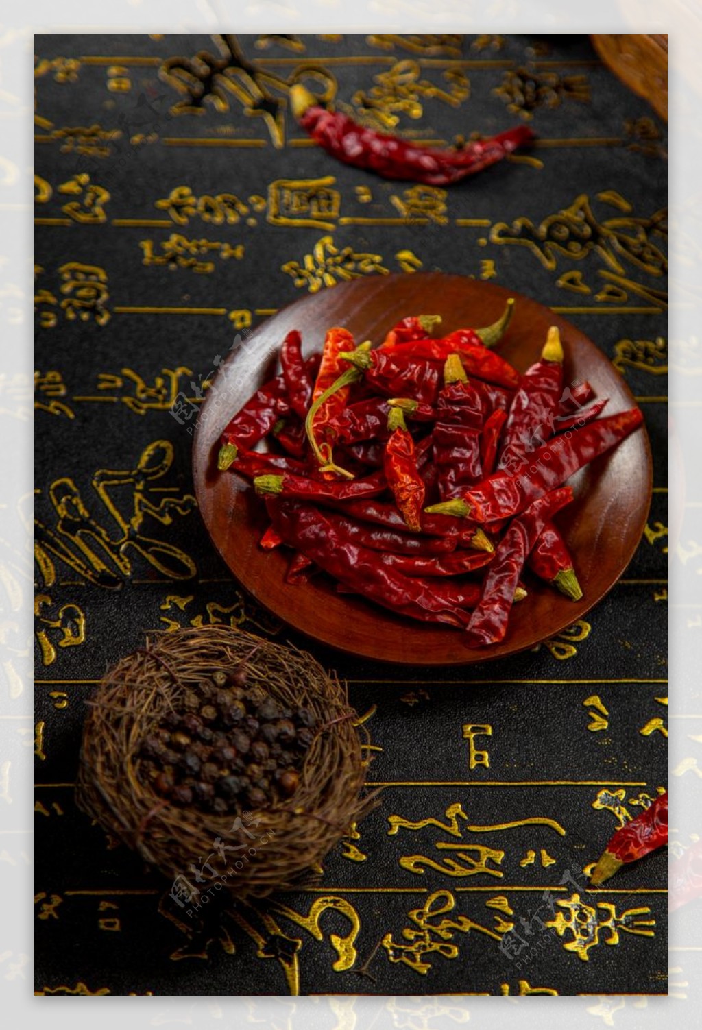 辣椒配料食材背景海报素材图片