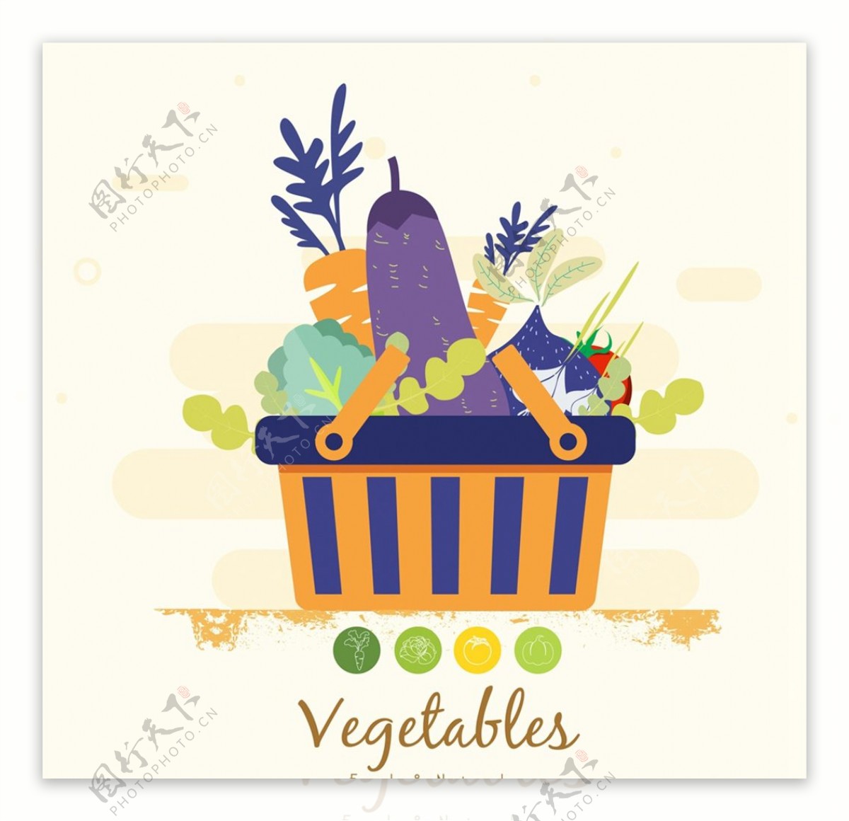 装满购物篮的蔬菜图片