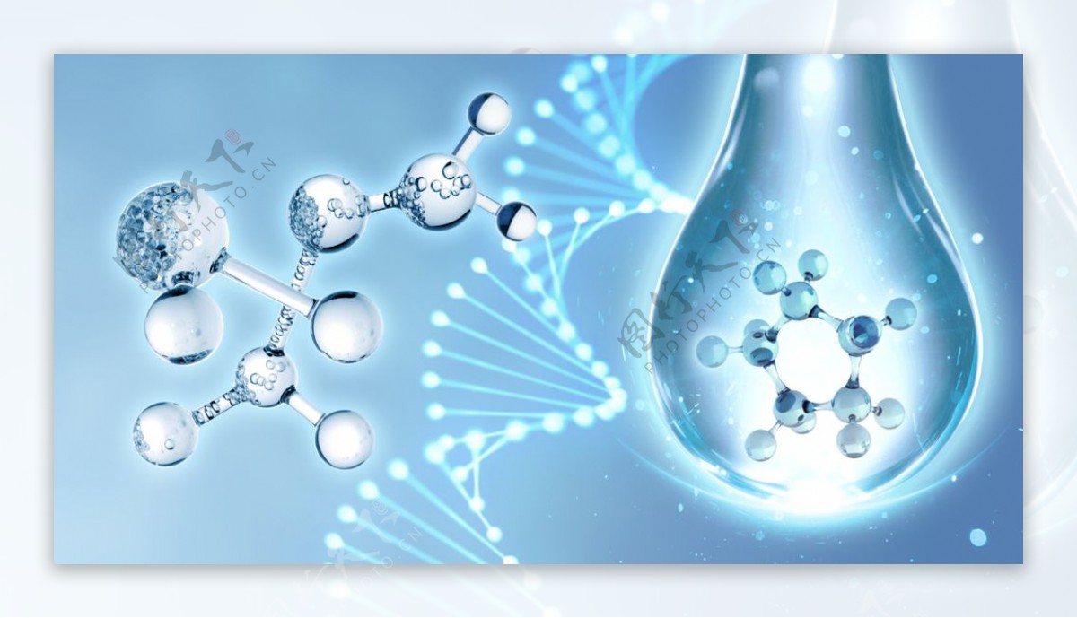 科技分子DNA水滴图片