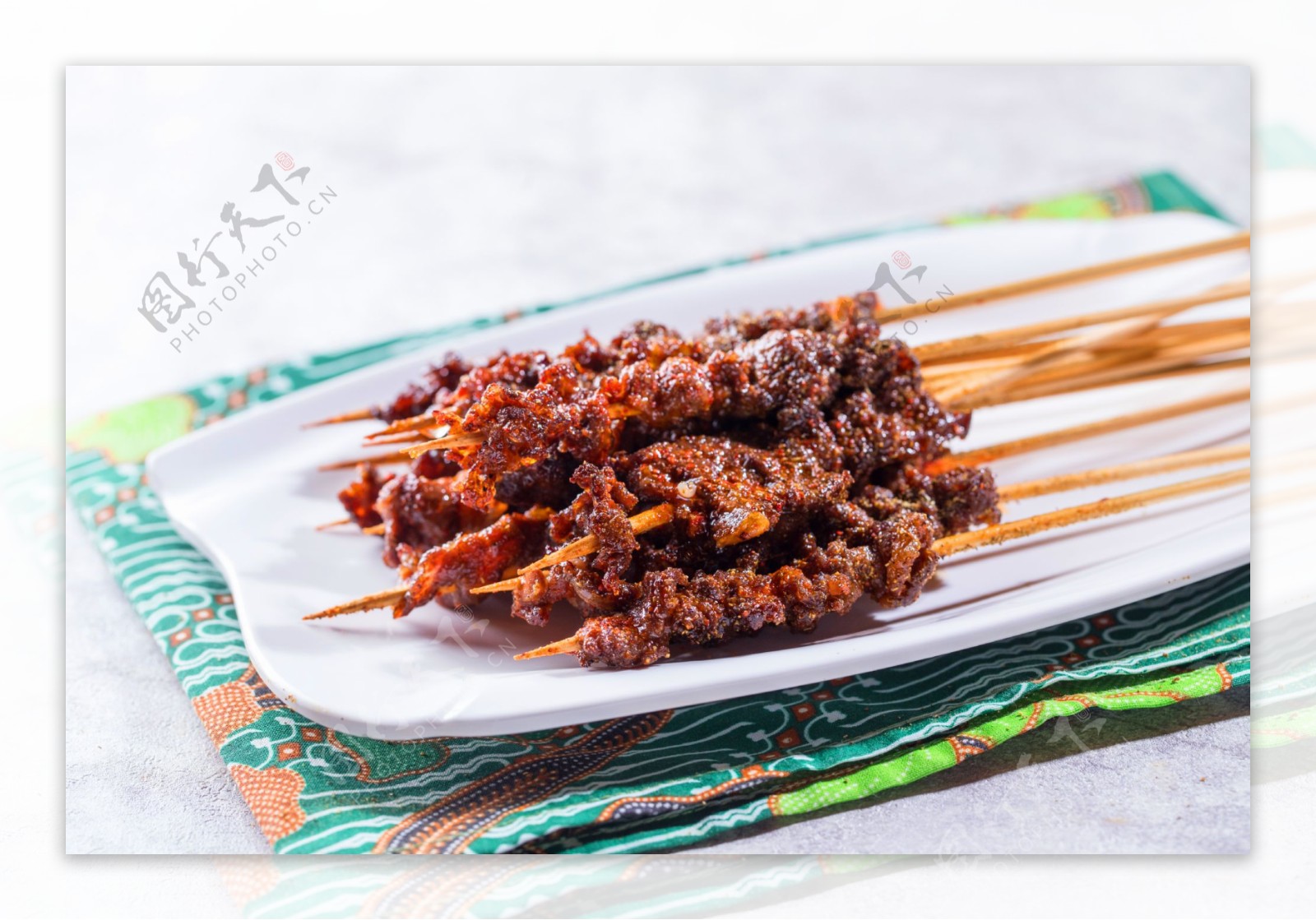 炸牛肉串美食传统美食餐饮图片