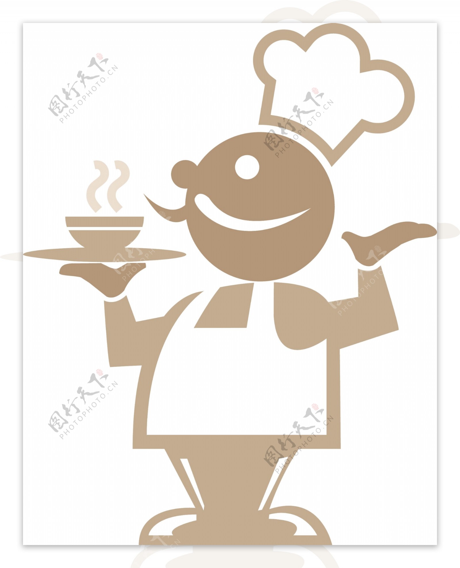 厨师咖啡卡通图片
