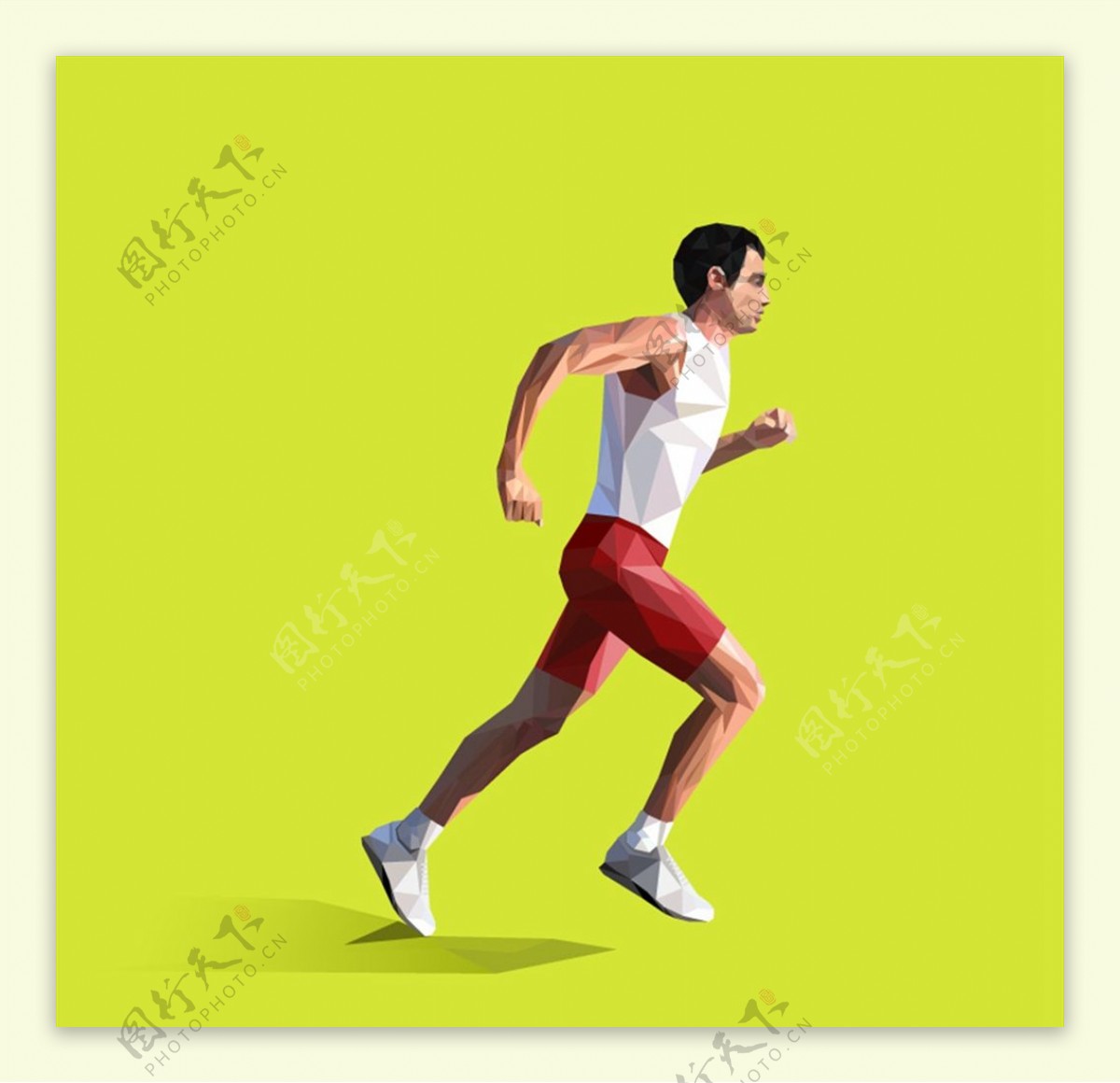 抽象跑步男子图片