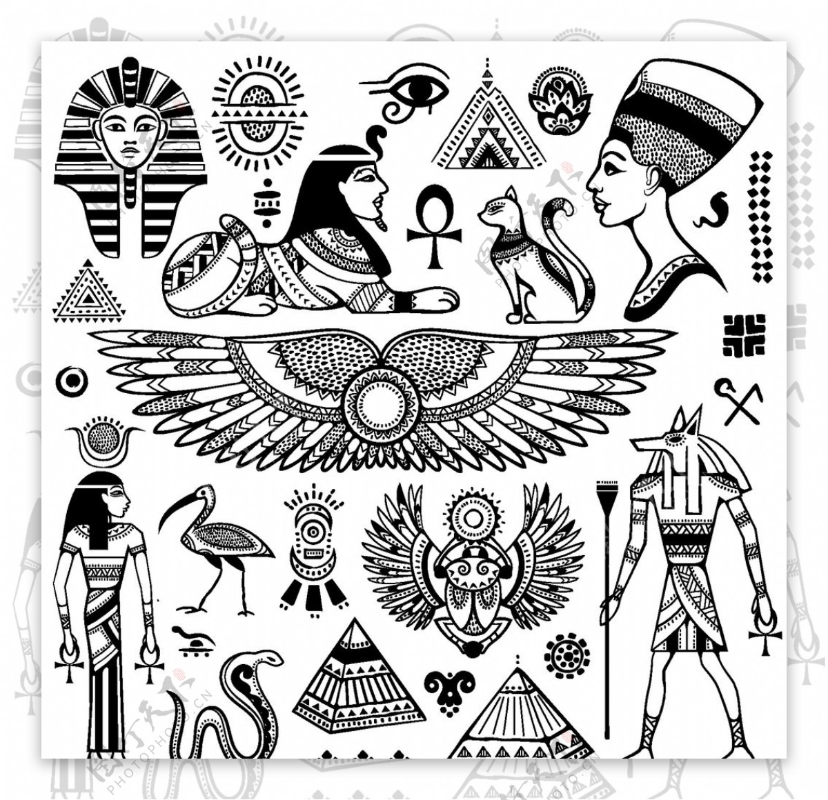 古埃及文字符号图片