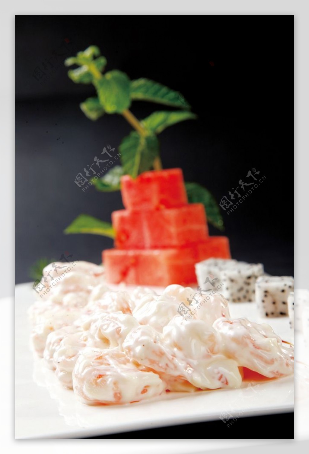 鲜果沙律虾球图片