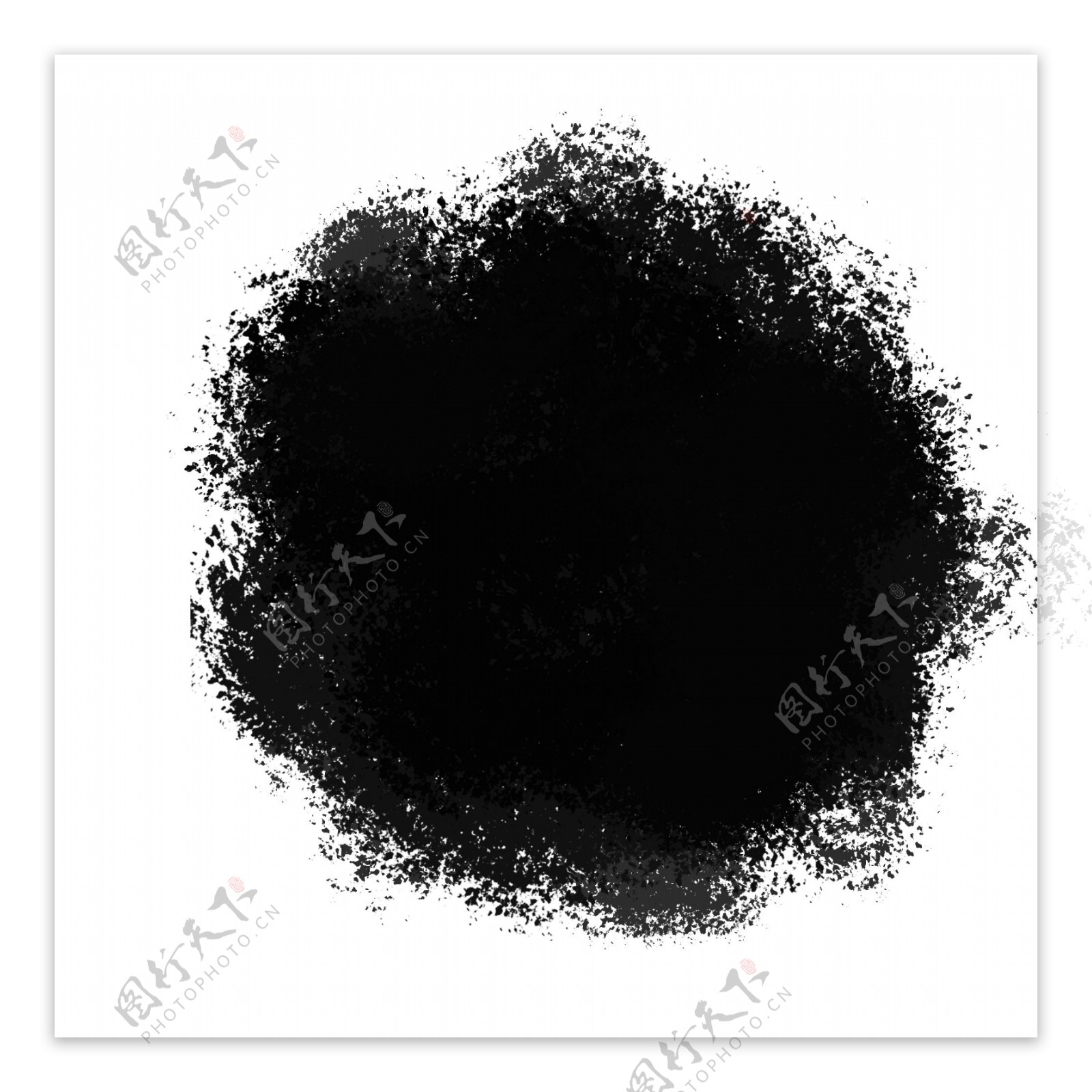 黑色水墨元素图片