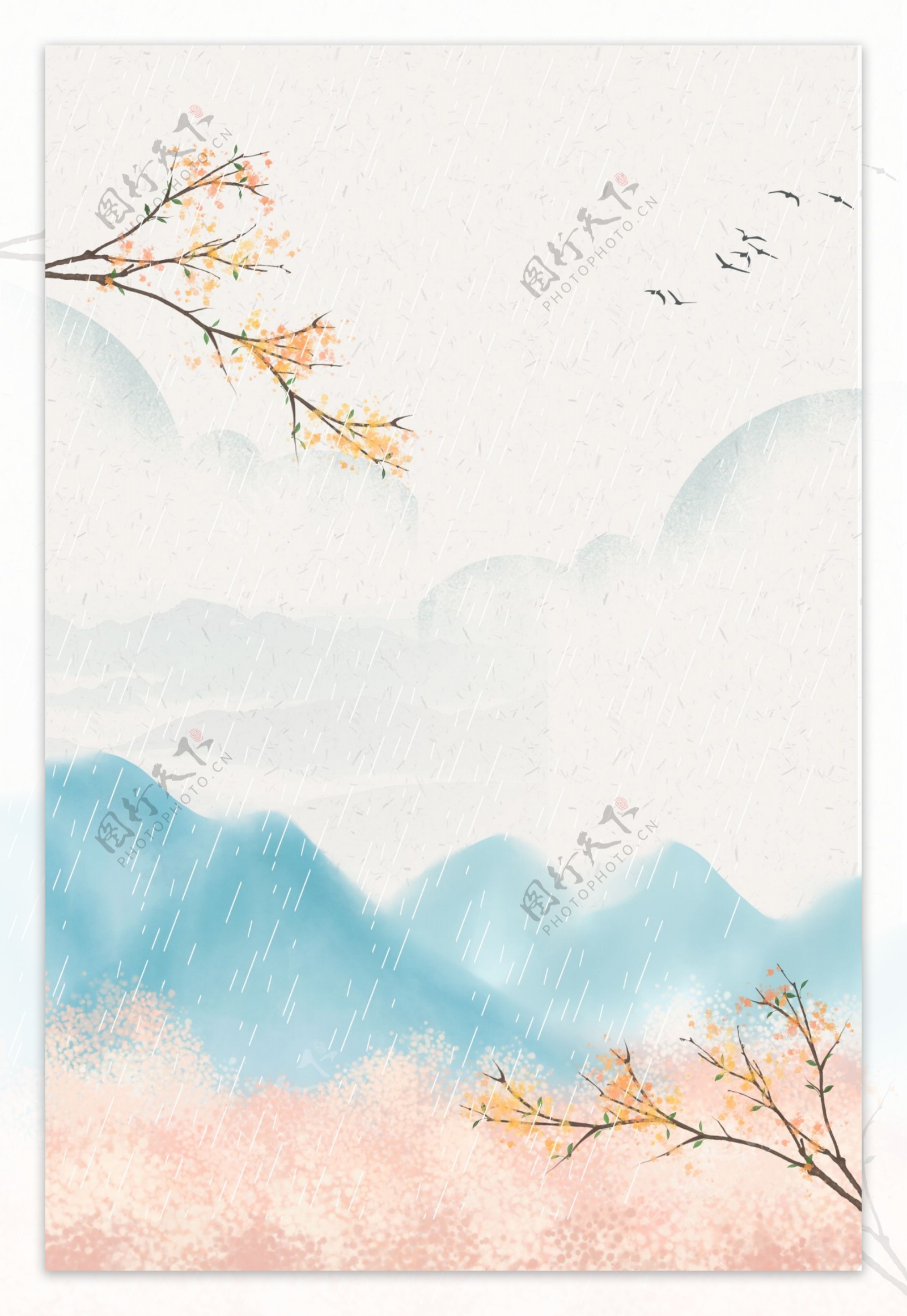 中国山水风背景图片