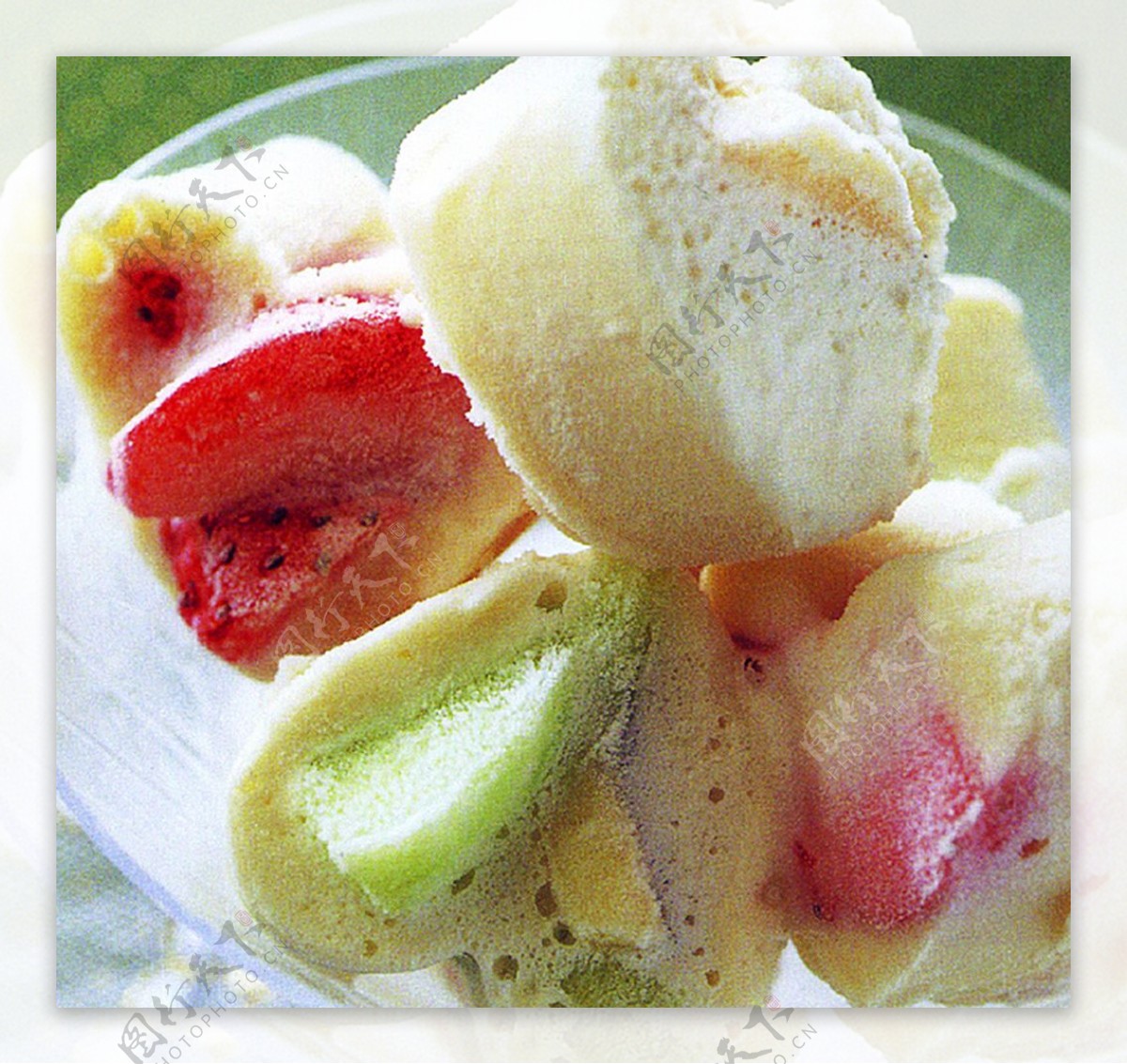豫菜水果酸奶香草冰淇淋图片