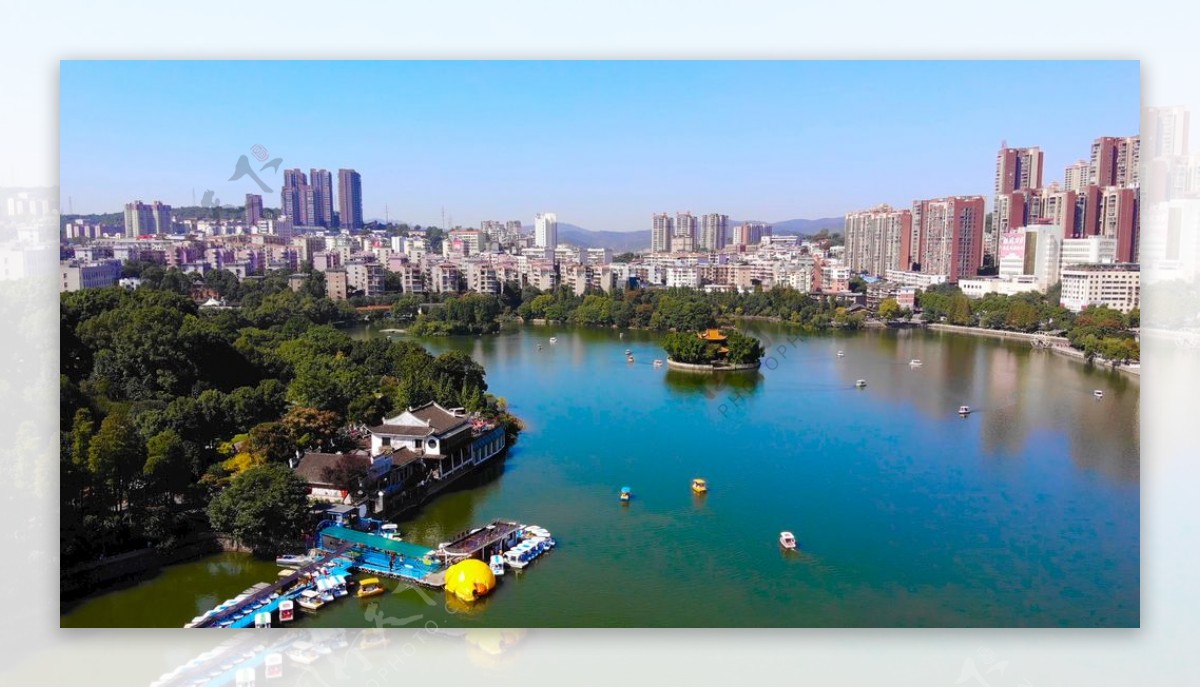 诗人韩愈来过的湖南郴州北湖公园图片