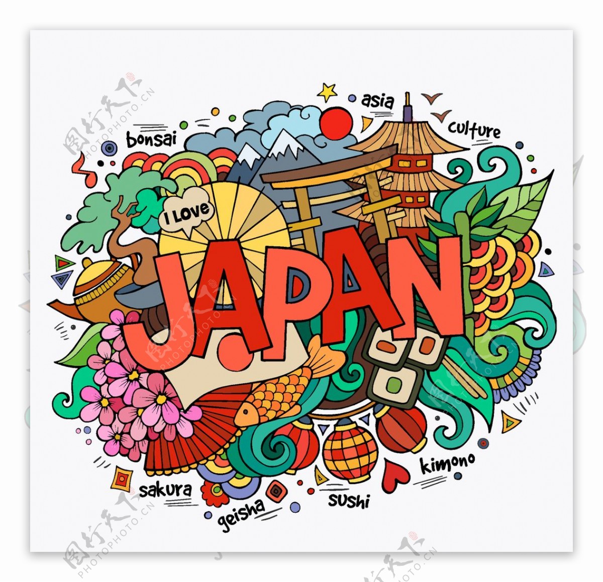 日本风插画设计图片