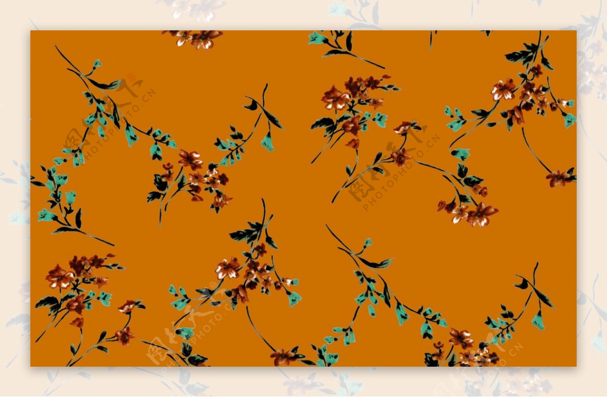 花型花朵花紋数码印花图片