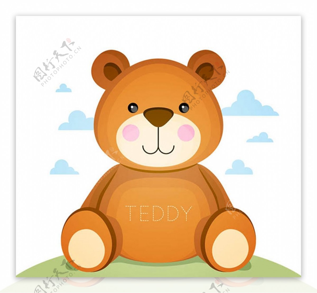 棕色泰迪熊矢量图片