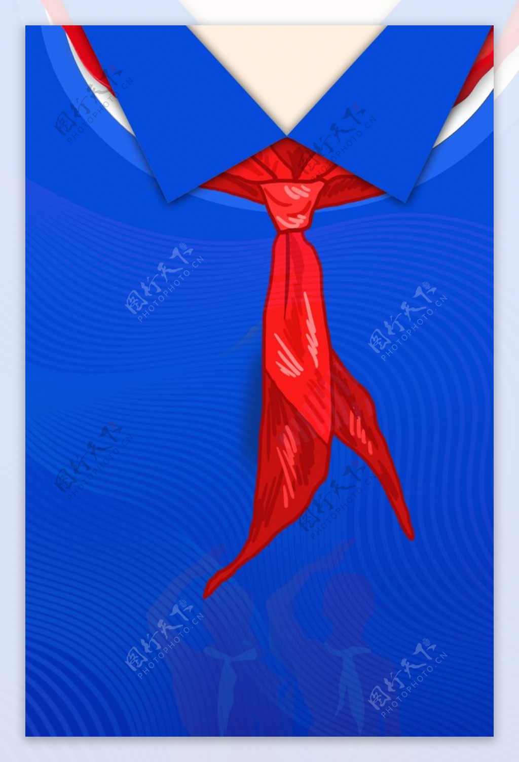 红领巾卡通背景图片