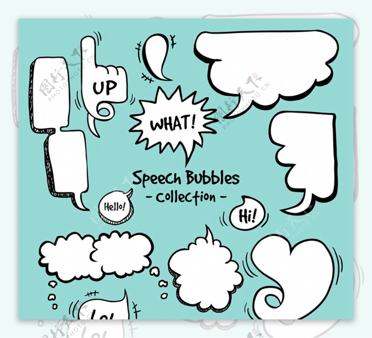 漫画风格语言气泡图片