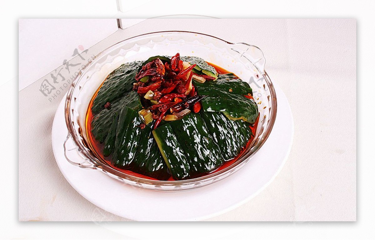 鲁菜山东菜炝炒黄瓜皮图片