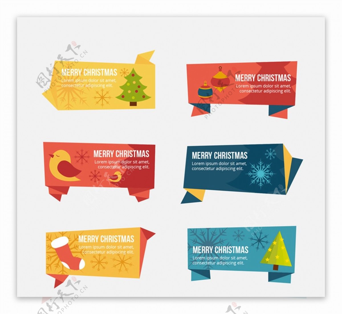 圣诞节折纸标签图片