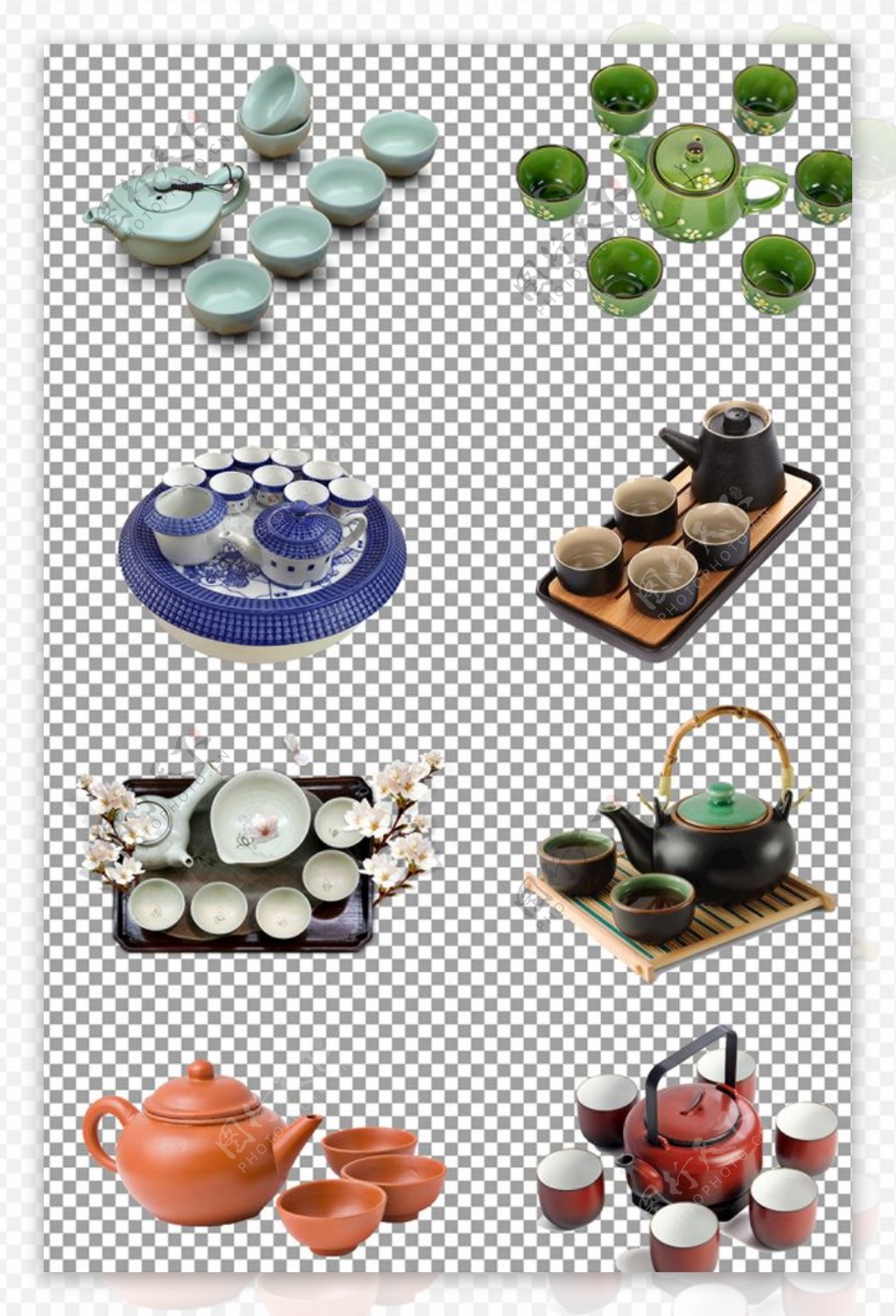 陶瓷花纹茶具图片