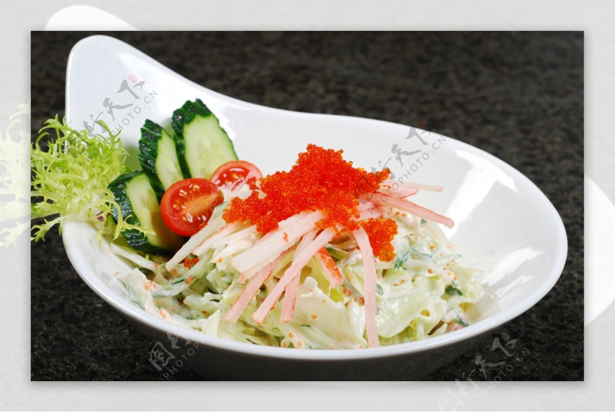 日式蟹子沙拉图片