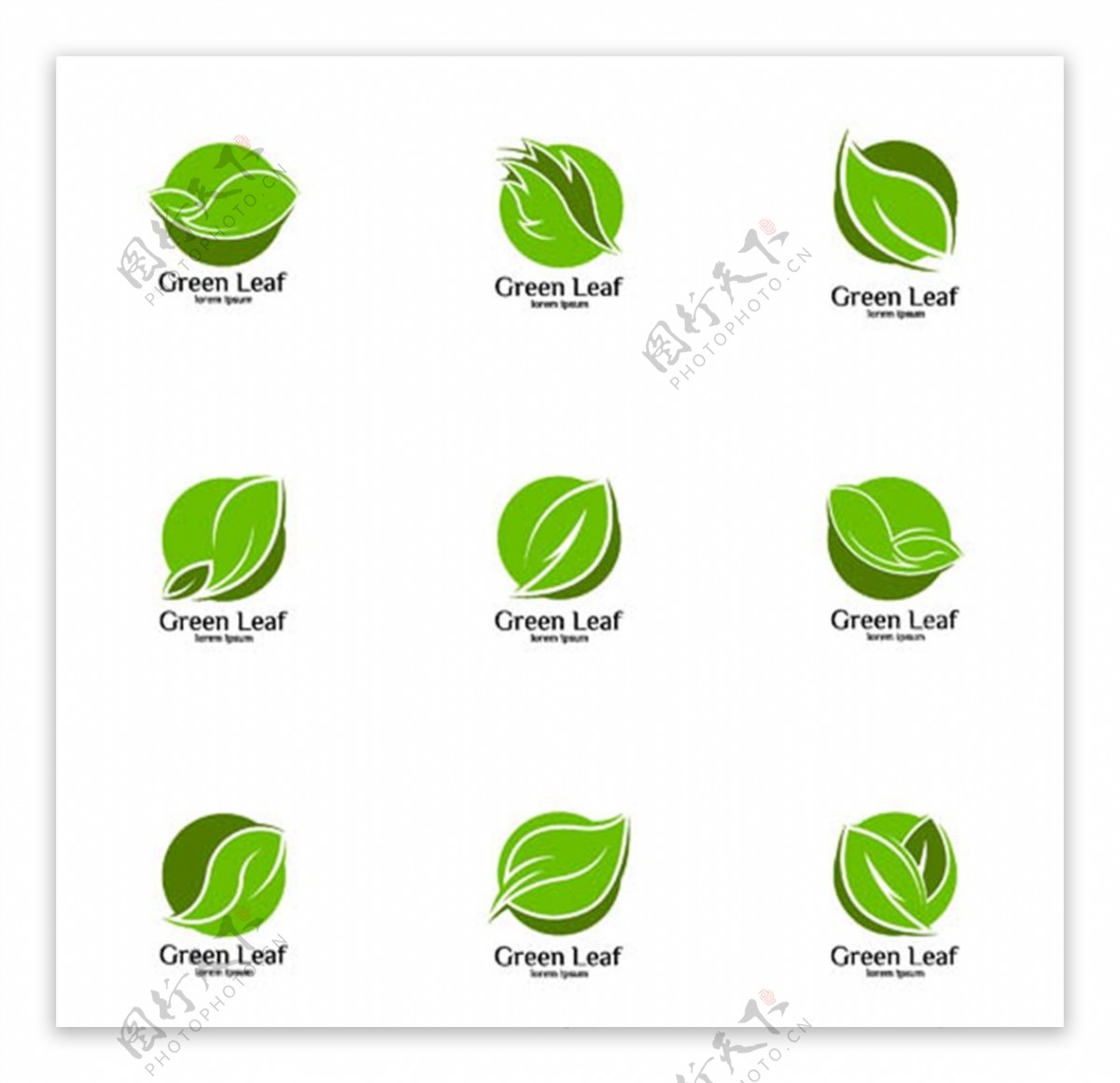 绿叶元素标志图片