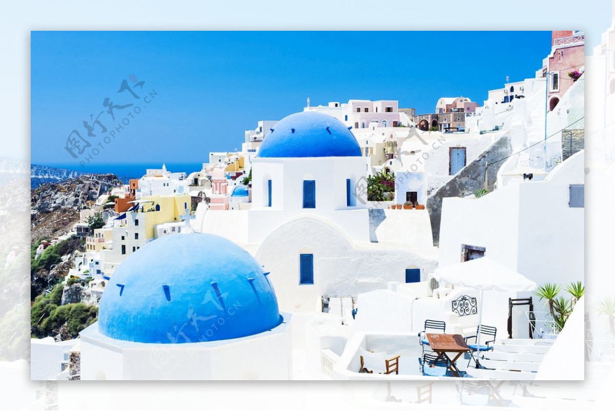 希腊白房子图片