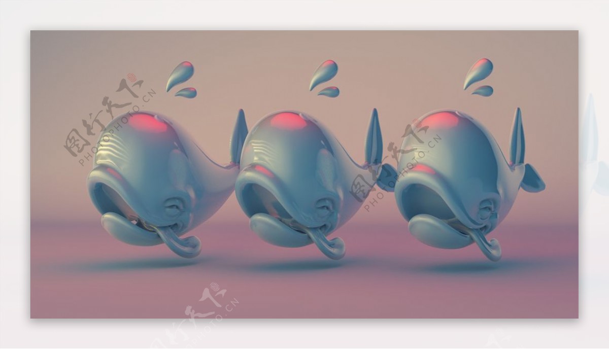 C4D模型小鲸鱼图片