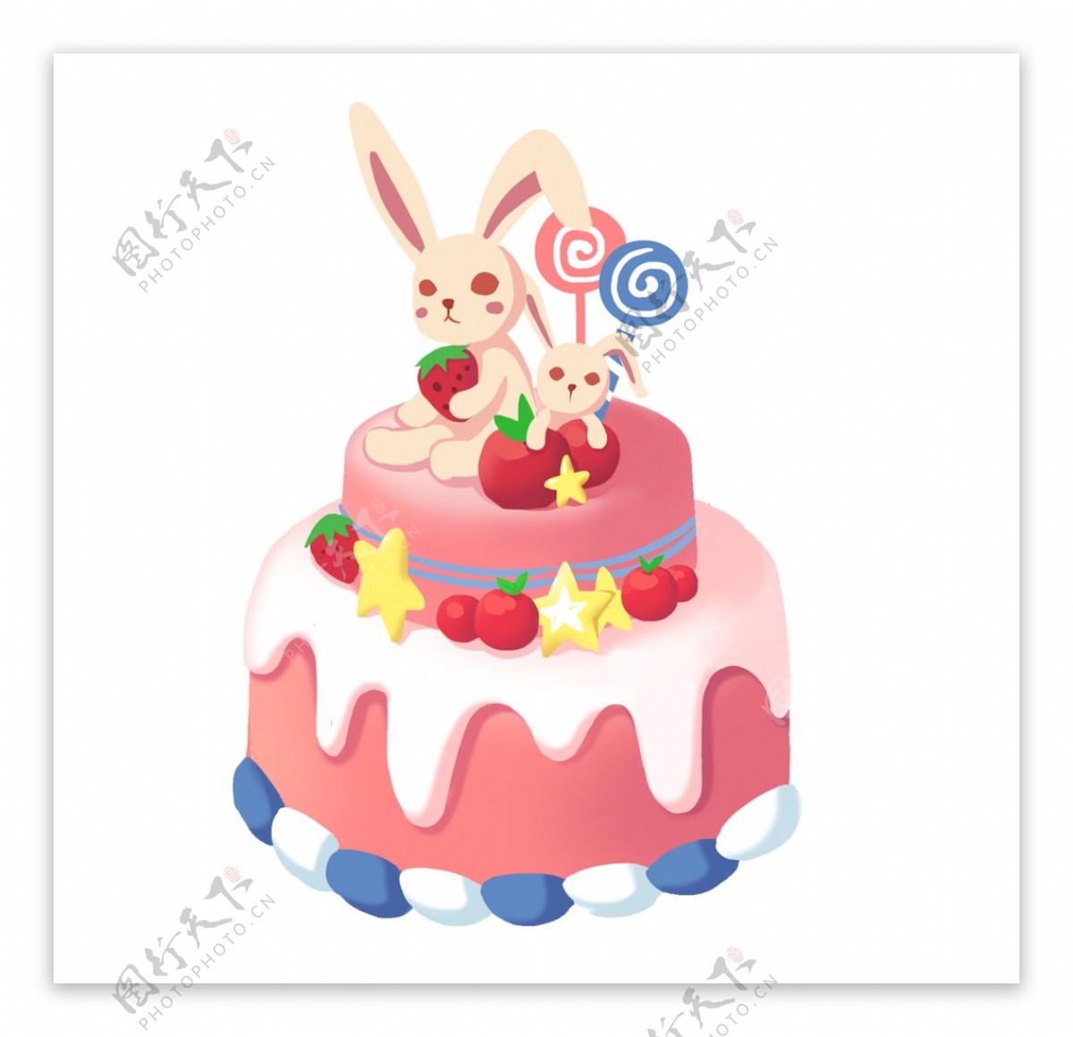 翻糖萌小兔蛋糕的做法_【图解】翻糖萌小兔蛋糕怎么做如何做好吃_翻糖萌小兔蛋糕家常做法大全_Carrygaoli_豆果美食