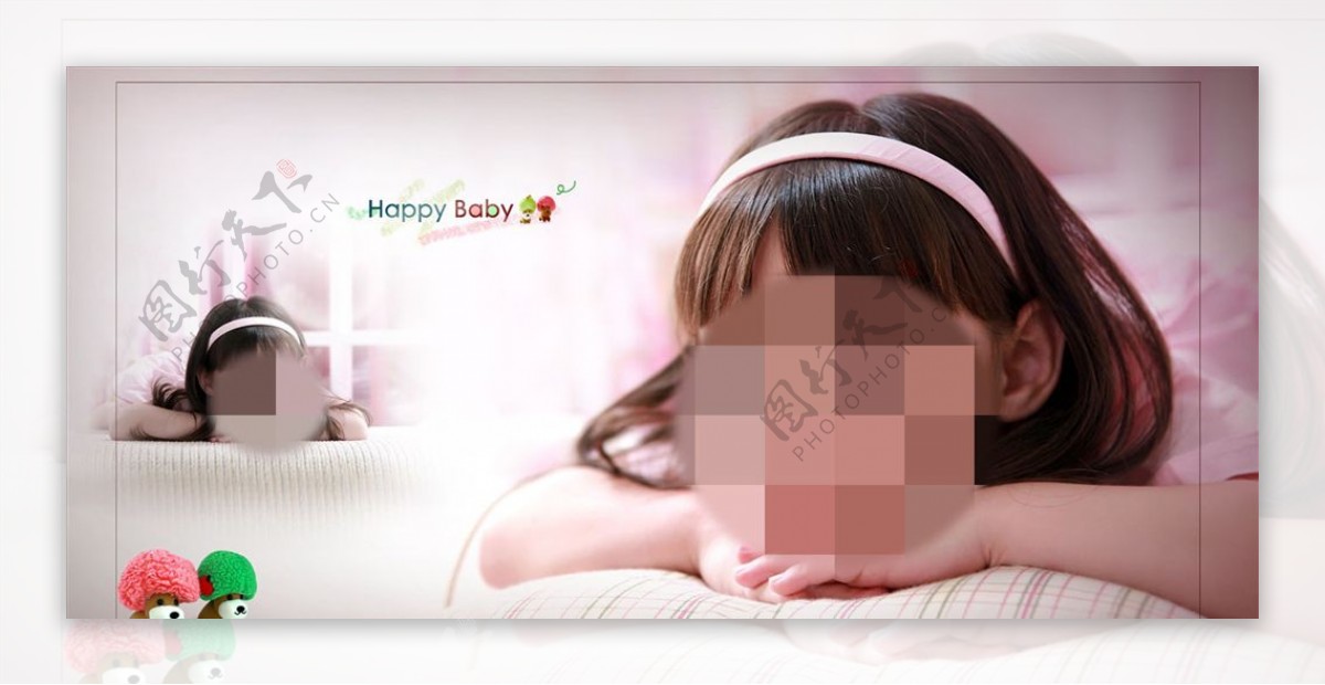 美丽天使周岁纪念册PSD模板图片
