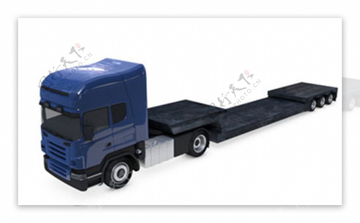 C4D模型大卡车板车重汽图片